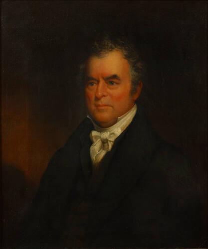 Historical painted portrait of Jesse Hawley