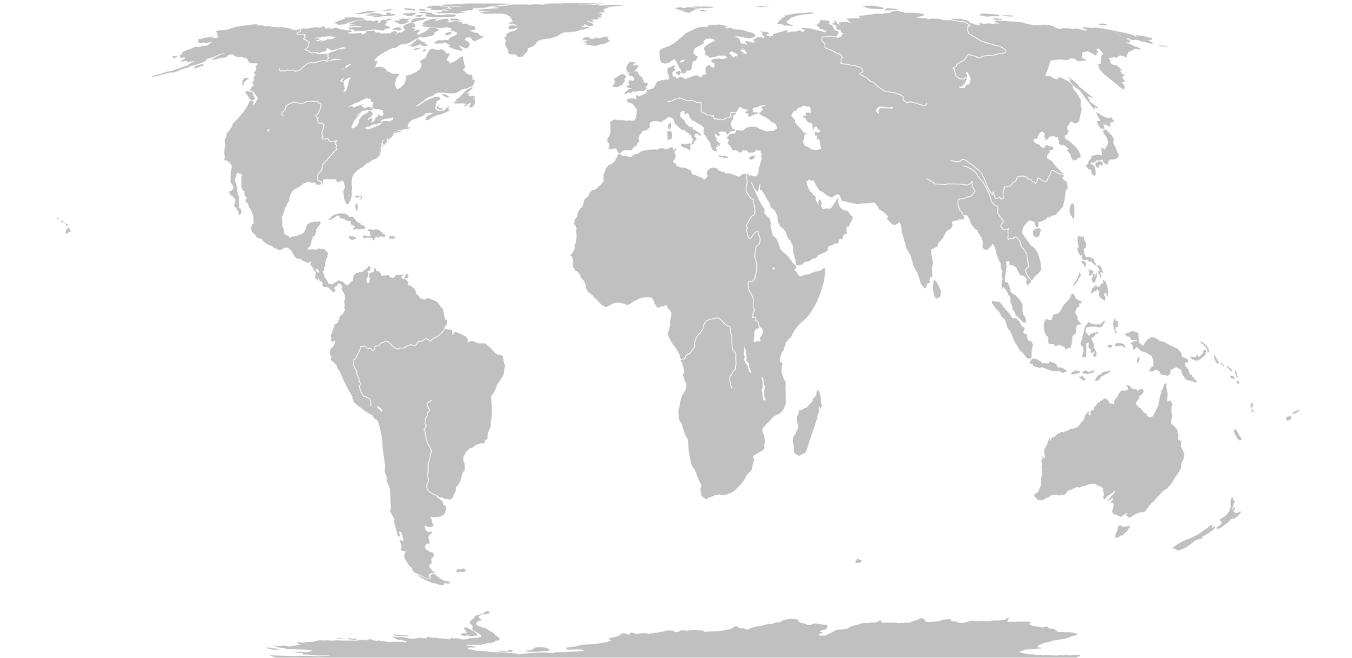 Equal Earth world map showing major coastlines and rivers